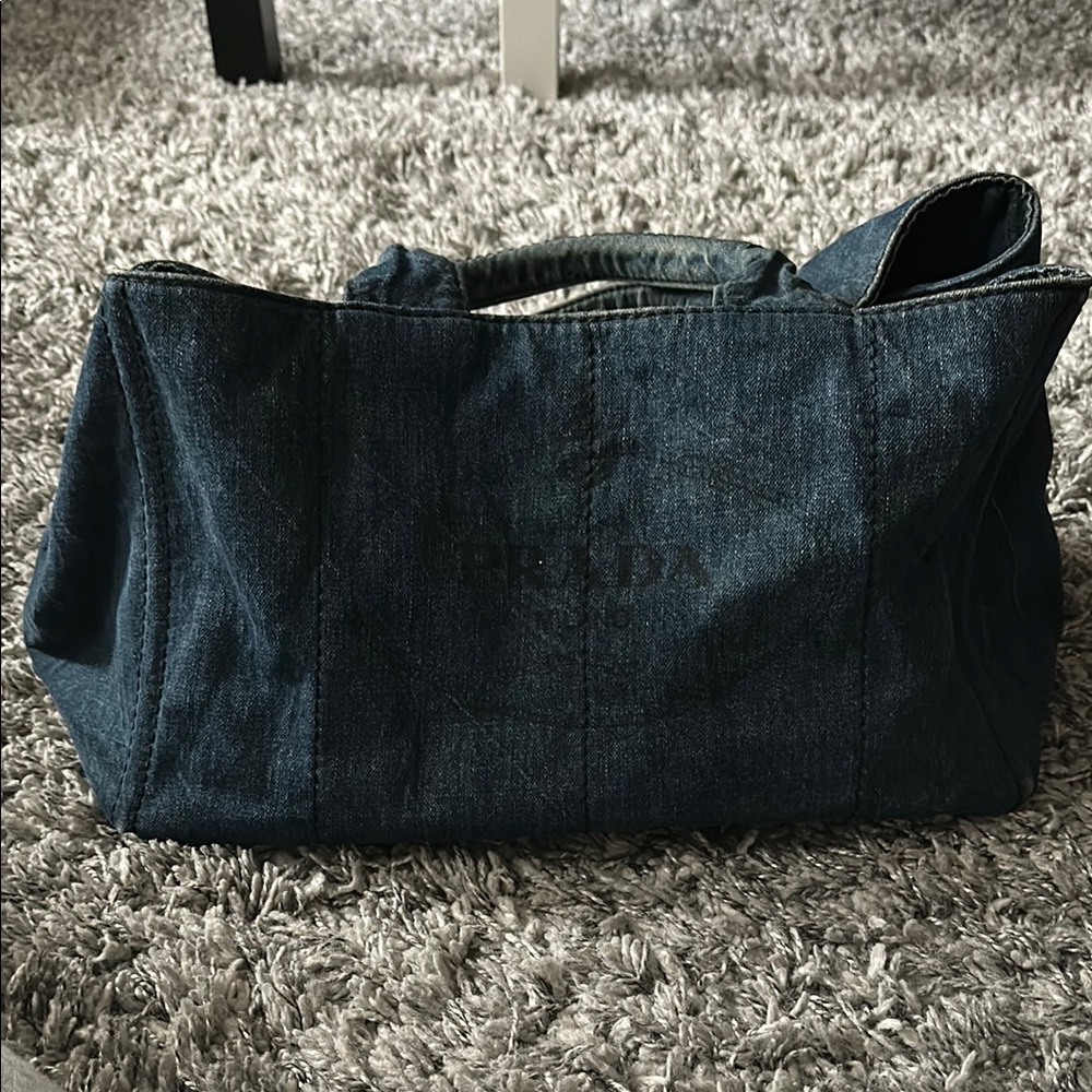 Prada Denim Large Tote Bag
